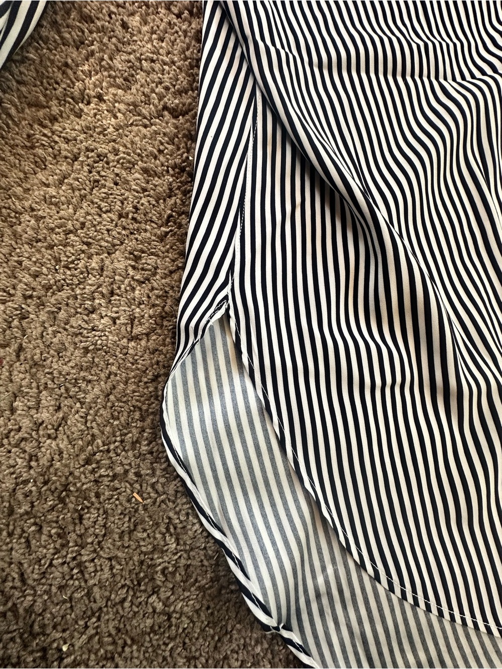 Philosophy Black & White Vertical Stripe Women’s Button-Up Shirt- XL - Picture 12 of 12